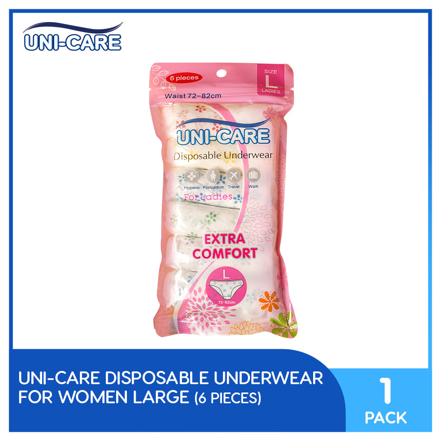 Uni-Care Disposable Underwear for Ladies 6's (Large) Pack of 1 – Uni-Love PH