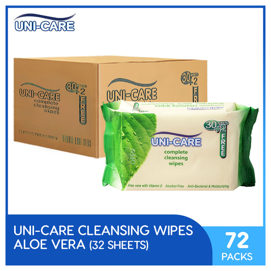 Uni-Care Complete Cleansing Wipes 32's Pack of 72 (1 Case)