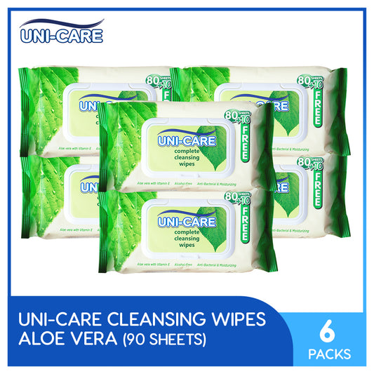 Uni-Care Complete Cleansing Wipes 90's Pack of 6