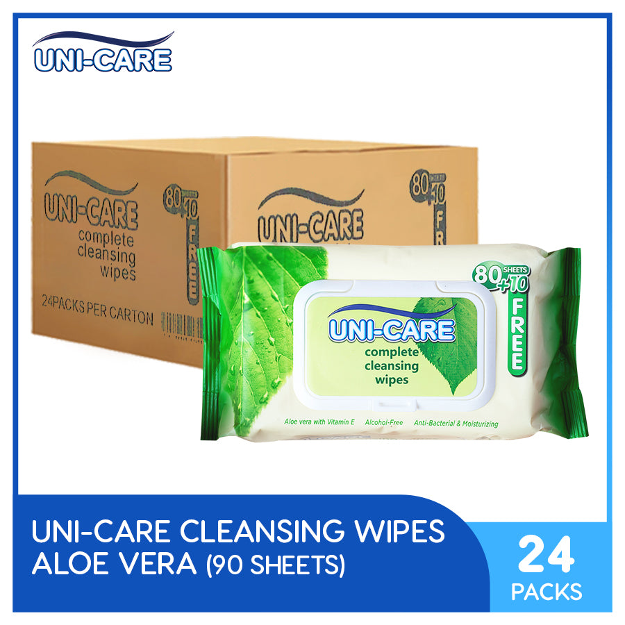 Uni-Care Complete Cleansing Wipes 90's Pack of 24 (1 Case)