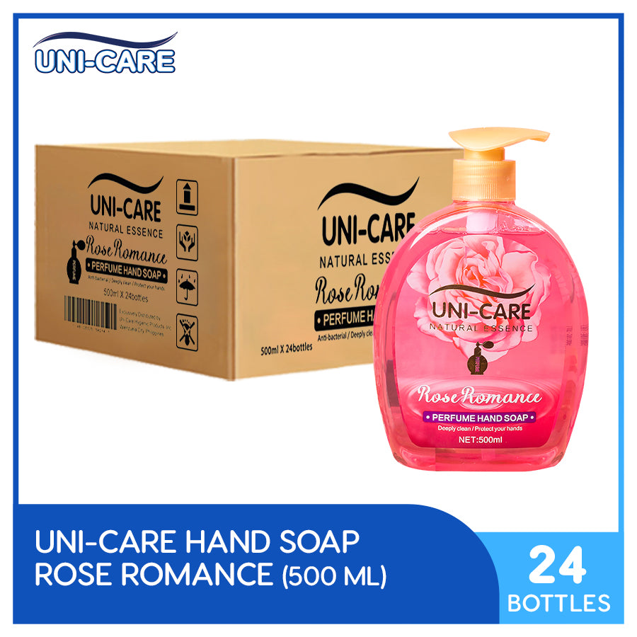 Uni-Care Rose Romance Perfume Handsoap 500ml Bottle of 24 (1 Case)