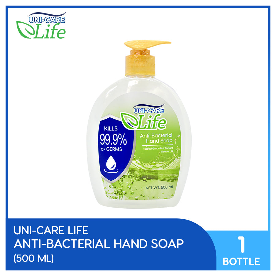 Uni-Care Life Anti-Bacterial Hand Soap 500ml Bottle of 1