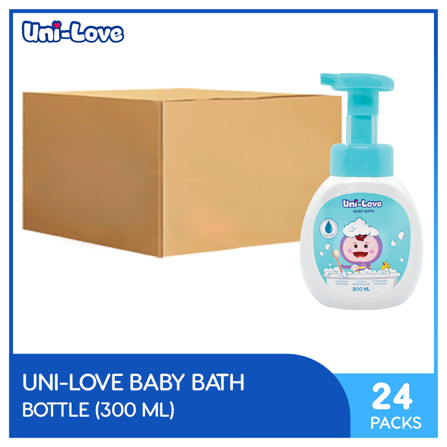 UniLove Baby Bath 300ml Bottle of 24 (1 Case)