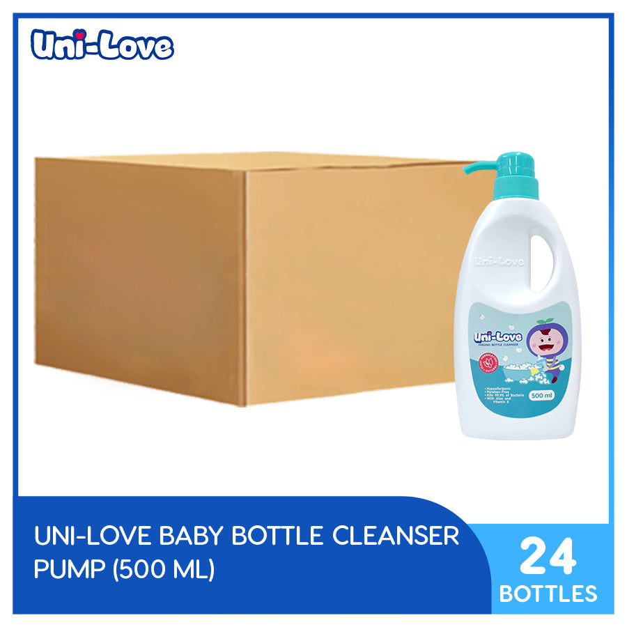 Uni-Love Baby Bottle Cleanser 500ml (Bottle Pump) Bottle of 24 (1 Case)