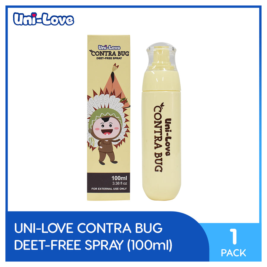 UniLove Contra Bug Deet-Free Spray 100ml Bottle of 1