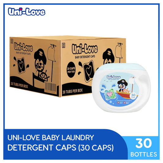 UniLove 3-in-1 Baby Detergent Caps 30's Bottle of 30 (1 Case)